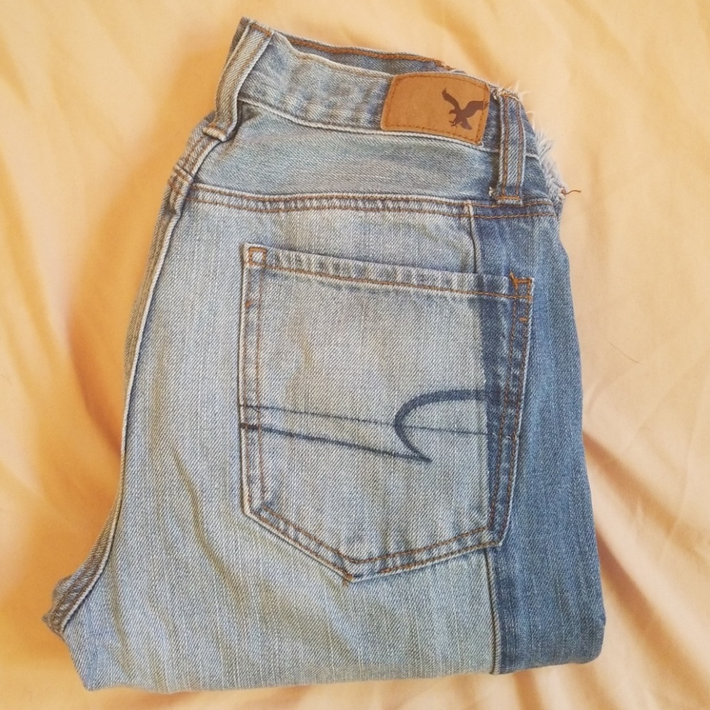 Two-tone High-rise Jeans